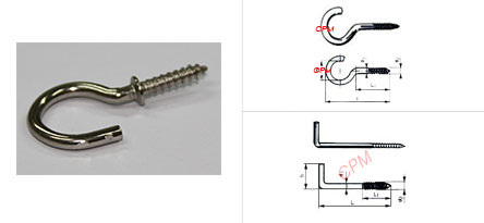 ขอตัว C (ขอตัวงอ) , ขอตัว L (ขอตัวตรง), ขอตัว S ชุบขาว